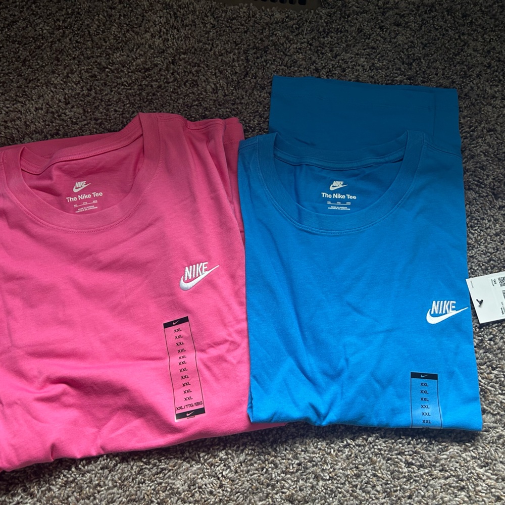 Nike Vibrant Pink and Blue Tees